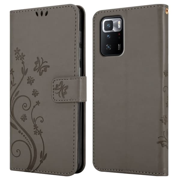 Xiaomi POCO X3 GT Pungetui Cover Blomster ()
