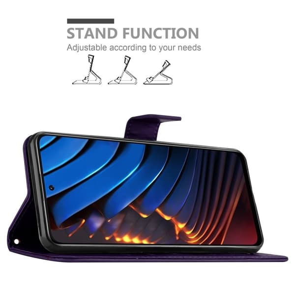 Xiaomi POCO X3 GT Suojakotelo Suojakuori Lompakkokotelo Matkapuhelinkotelo Kukat jossa on magneettisuljenta, jalusta-toiminto ja korttipaikat