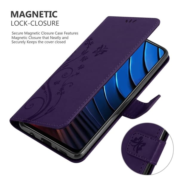 Xiaomi POCO X3 GT Suojakotelo Suojakuori Lompakkokotelo Matkapuhelinkotelo Kukat jossa on magneettisuljenta, jalusta-toiminto ja korttipaikat