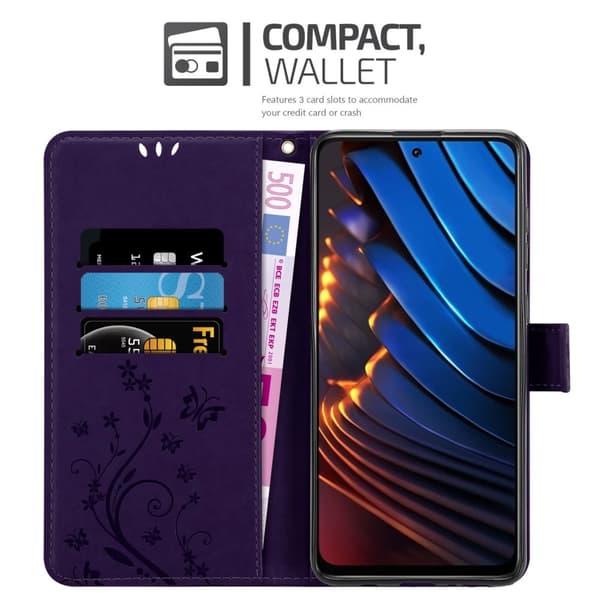Xiaomi POCO X3 GT Suojakotelo Suojakuori Lompakkokotelo Matkapuhelinkotelo Kukat jossa on magneettisuljenta, jalusta-toiminto ja korttipaikat