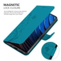 Miniatyrbilde 7 av 11: Deksel til Xiaomi POCO X3 GT Lommebokdeksel i blomster design med magnetisk lukking, stativfunksjon og kortplasser