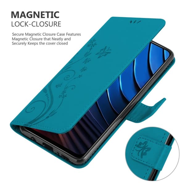 Xiaomi POCO X3 GT Suojakotelo Suojakuori Lompakkokotelo Matkapuhelinkotelo Kukat jossa on magneettisuljenta, jalusta-toiminto ja korttipaikat