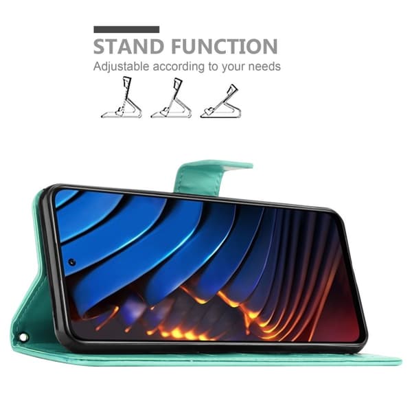 Xiaomi POCO X3 GT Suojakotelo Suojakuori Lompakkokotelo Matkapuhelinkotelo Kukat jossa on magneettisuljenta, jalusta-toiminto ja korttipaikat