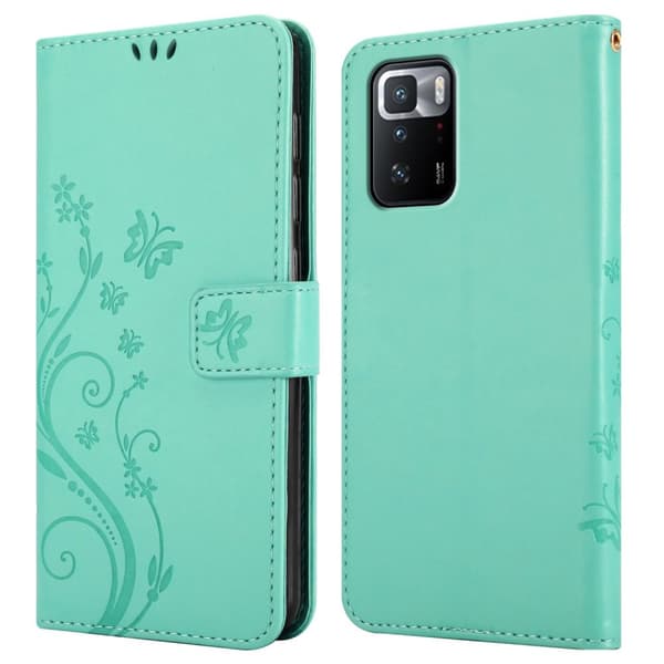 Xiaomi POCO X3 GT Pungetui Cover Blomster ()