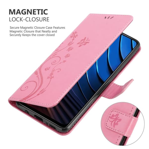 Xiaomi POCO X3 GT Pungetui Cover Blomster ()