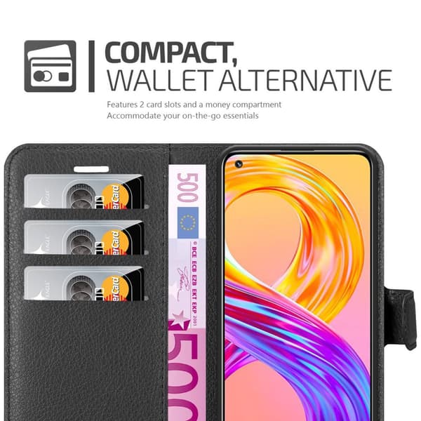 Realme 8 4G / 8 PRO Plånboksfodral Fodral Skal Case med magnetisk stängning, ståfunktion och kortplats