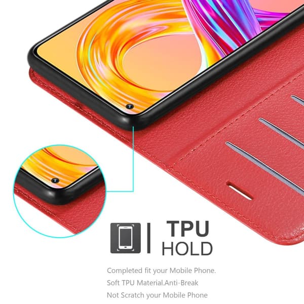 Realme 8 4G / 8 PRO Suojakotelo Lompakkokotelo Matkapuhelinkotelo Suojakuori jossa magneettisuljenta, jalusta-toiminto ja korttitasku