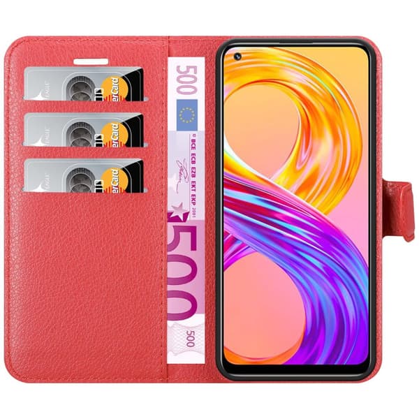 Realme 8 4G / 8 PRO Suojakotelo Lompakkokotelo Matkapuhelinkotelo Suojakuori jossa magneettisuljenta, jalusta-toiminto ja korttitasku