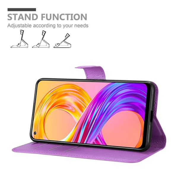 Realme 8 4G / 8 PRO Suojakotelo Lompakkokotelo Matkapuhelinkotelo Suojakuori jossa magneettisuljenta, jalusta-toiminto ja korttitasku
