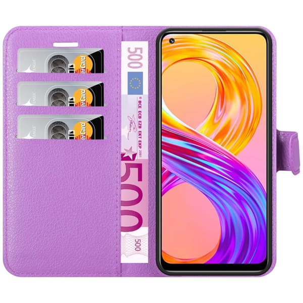 Realme 8 4G / 8 PRO Suojakotelo Lompakkokotelo Matkapuhelinkotelo Suojakuori jossa magneettisuljenta, jalusta-toiminto ja korttitasku