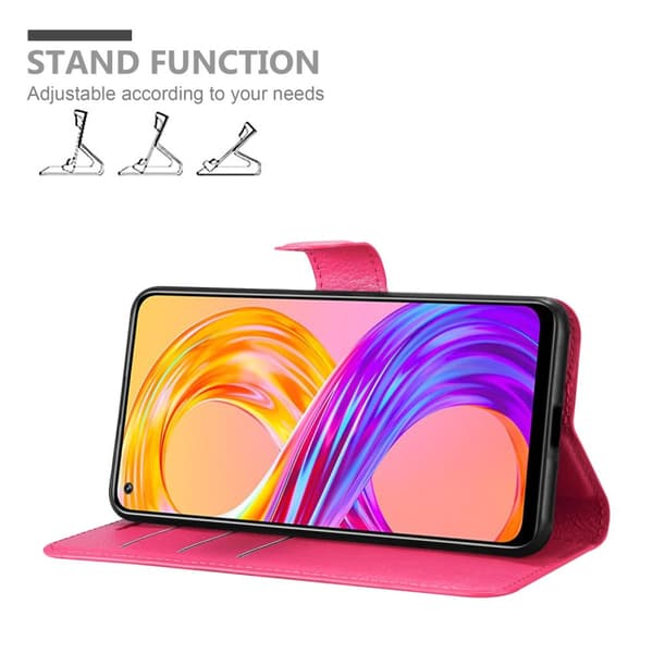 Realme 8 4G / 8 PRO Suojakotelo Lompakkokotelo Matkapuhelinkotelo Suojakuori jossa magneettisuljenta, jalusta-toiminto ja korttitasku