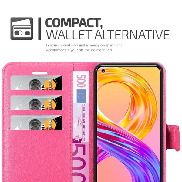 Realme 8 4G / 8 PRO Suojakotelo Lompakkokotelo Matkapuhelinkotelo Suojakuori jossa magneettisuljenta, jalusta-toiminto ja korttitasku