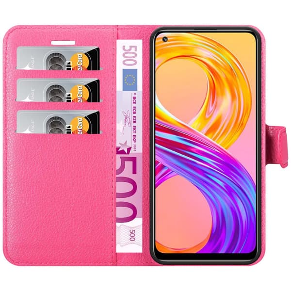 Realme 8 4G / 8 PRO Suojakotelo Lompakkokotelo Matkapuhelinkotelo Suojakuori jossa magneettisuljenta, jalusta-toiminto ja korttitasku