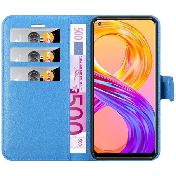 Realme 8 4G / 8 PRO Suojakotelo Lompakkokotelo Matkapuhelinkotelo Suojakuori jossa magneettisuljenta, jalusta-toiminto ja korttitasku