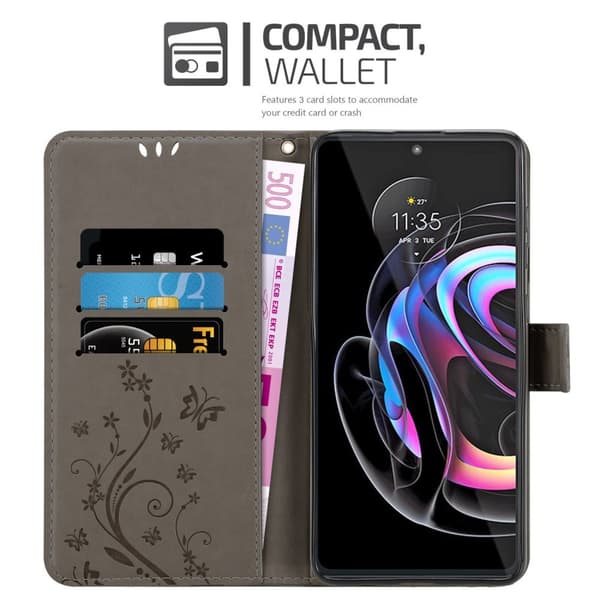 Motorola EDGE 20 PRO / EDGE S PRO Pungetui Cover Blomster ()