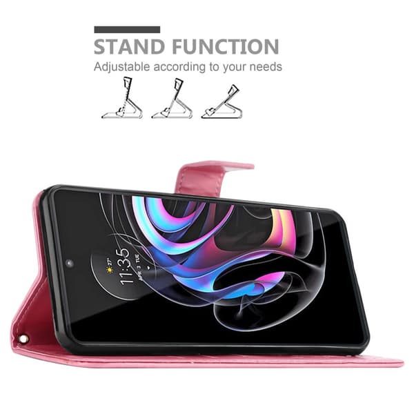 Motorola EDGE 20 PRO / EDGE S PRO Pungetui Cover Blomster ()