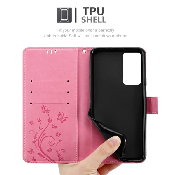 Motorola EDGE 20 PRO / EDGE S PRO Pungetui Cover Blomster ()