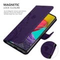 Miniatyrbilde 4 av 7: Deksel til Samsung Galaxy M53 5G Lommebokdeksel i blomster design med magnetisk lukking, stativfunksjon og kortplasser