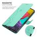 Miniatyrbilde 4 av 7: Deksel til Samsung Galaxy M53 5G Lommebokdeksel i blomster design med magnetisk lukking, stativfunksjon og kortplasser