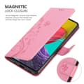 Miniatyrbilde 4 av 7: Deksel til Samsung Galaxy M53 5G Lommebokdeksel i blomster design med magnetisk lukking, stativfunksjon og kortplasser