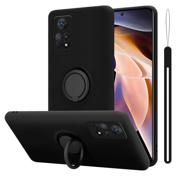 Xiaomi RedMi NOTE 11 PRO 4G / 5G Skal Fodral Mobilskydd av flexibelt TPU-silikon med ring Skyddsfodral Case Cover
