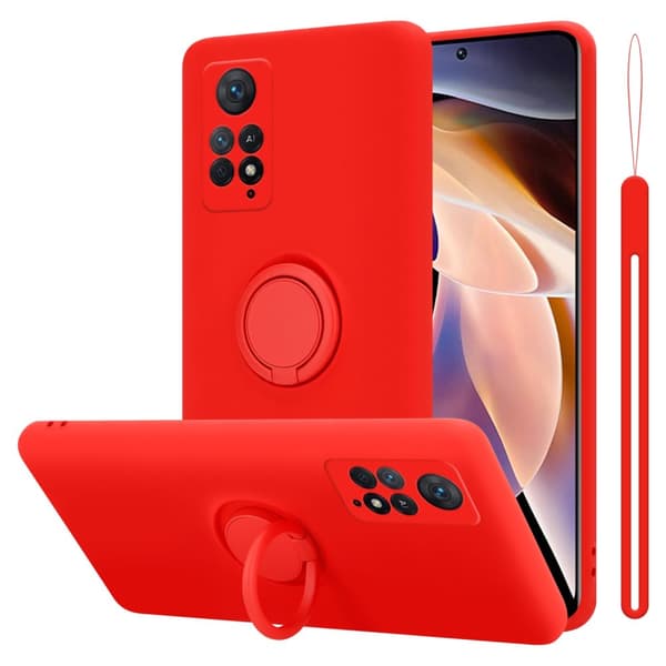 Xiaomi RedMi NOTE 11 PRO 4G / 5G Skal Fodral Mobilskydd av flexibelt TPU-silikon med ring Skyddsfodral Case Cover