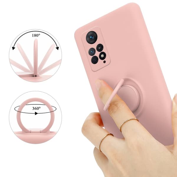 Xiaomi RedMi NOTE 11 PRO 4G / 5G Skal Fodral Mobilskydd av flexibelt TPU-silikon med ring Skyddsfodral Case Cover