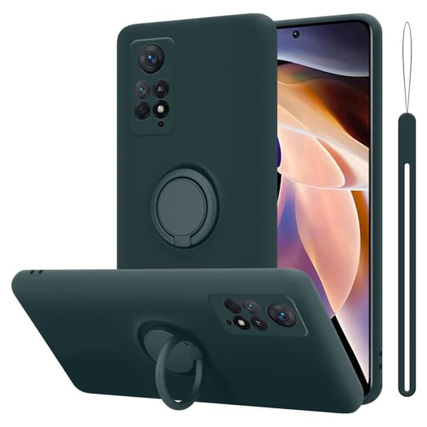 Xiaomi RedMi NOTE 11 PRO 4G / 5G Skal Fodral Mobilskydd av flexibelt TPU-silikon med ring Skyddsfodral Case Cover