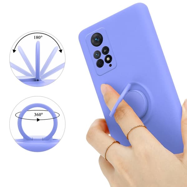 Xiaomi RedMi NOTE 11 PRO 4G / 5G Skal Fodral Mobilskydd av flexibelt TPU-silikon med ring Skyddsfodral Case Cover