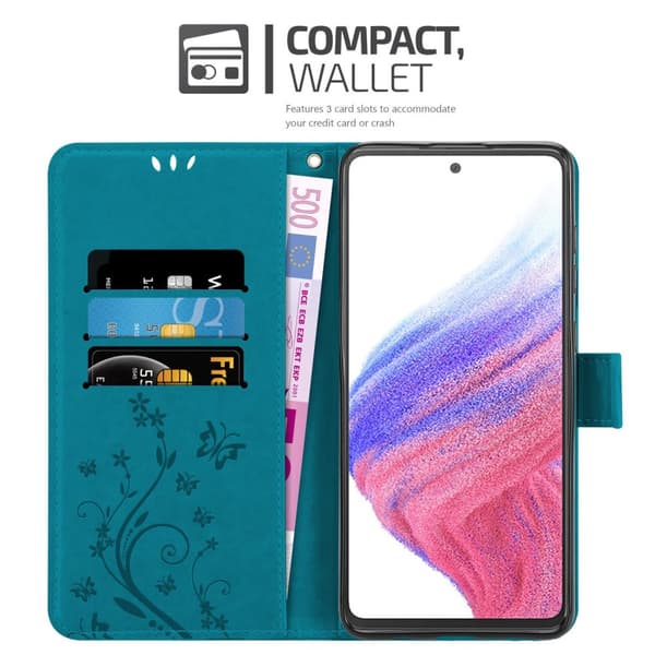 Samsung Galaxy A53 5G Pungetui Cover Blomster ()