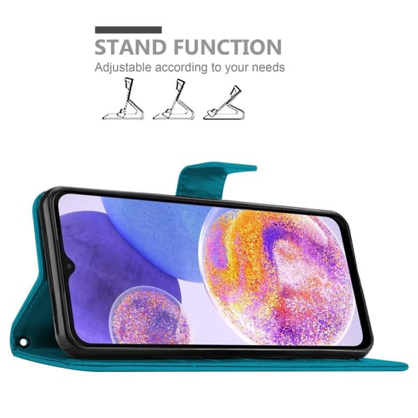 Samsung Galaxy A23 4G / 5G Suojakotelo Suojakuori Lompakkokotelo Matkapuhelinkotelo Kukat jossa on magneettisuljenta, jalusta-toiminto ja korttipaikat