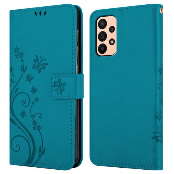 Samsung Galaxy A23 4G / 5G Pungetui Cover Blomster ()