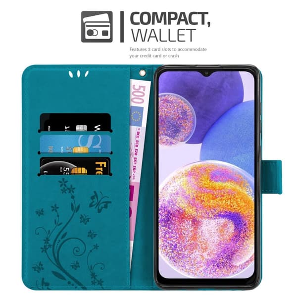 Samsung Galaxy A23 4G / 5G Pungetui Cover Blomster ()