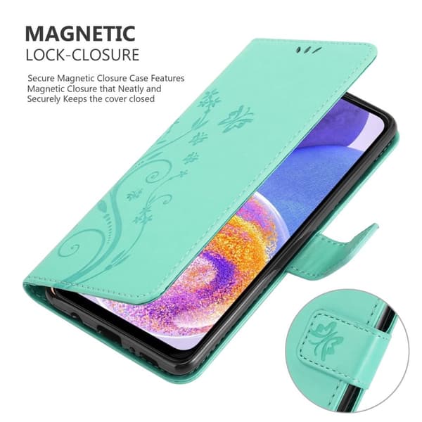 Samsung Galaxy A23 4G / 5G Pungetui Cover Blomster ()