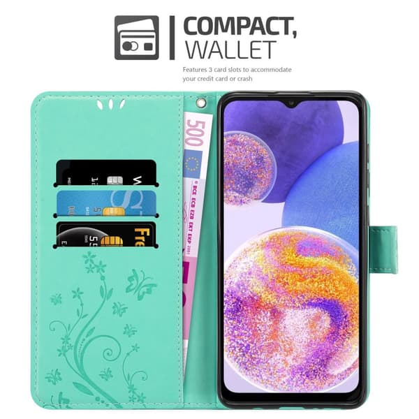 Samsung Galaxy A23 4G / 5G Pungetui Cover Blomster ()