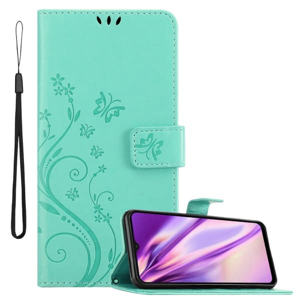 Samsung Galaxy A23 4G / 5G Pungetui Cover Case () BLOMSTER TURKIS