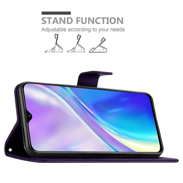 Realme X2 / XT / Oppo K5 Suojakotelo Suojakuori Lompakkokotelo Matkapuhelinkotelo Kukat jossa on magneettisuljenta, jalusta-toiminto ja korttipaikat