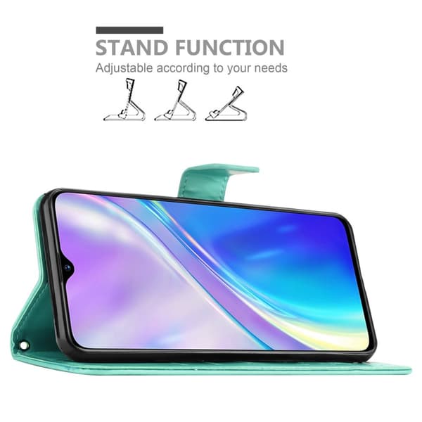 Realme X2 / XT / Oppo K5 Suojakotelo Suojakuori Lompakkokotelo Matkapuhelinkotelo Kukat jossa on magneettisuljenta, jalusta-toiminto ja korttipaikat