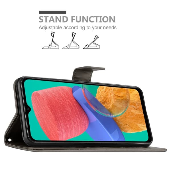 Samsung Galaxy M33 5G Suojakotelo Suojakuori Lompakkokotelo Matkapuhelinkotelo Kukat jossa on magneettisuljenta, jalusta-toiminto ja korttipaikat