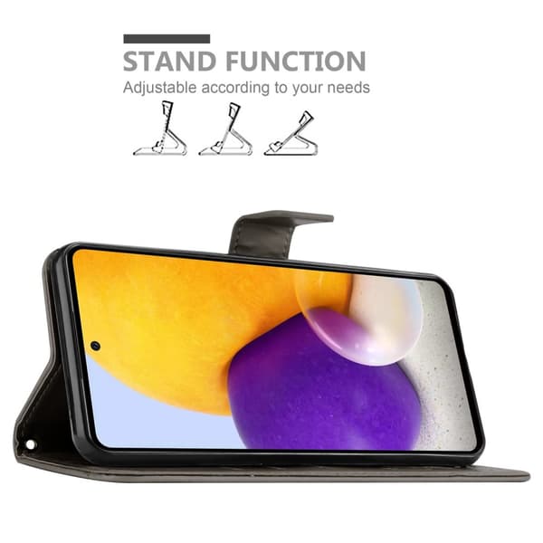 Samsung Galaxy A73 5G Skal Fodral i blomdesign Mobilskydd Case Cover med magnetisk stängning, ståfunktion och kortplatser