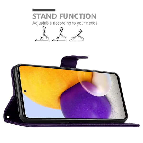 Samsung Galaxy A73 5G Skal Fodral i blomdesign Mobilskydd Case Cover med magnetisk stängning, ståfunktion och kortplatser