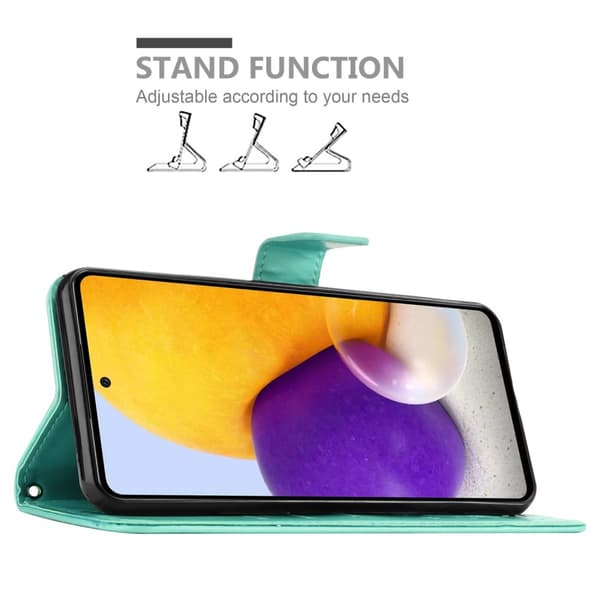 Samsung Galaxy A73 5G Skal Fodral i blomdesign Mobilskydd Case Cover med magnetisk stängning, ståfunktion och kortplatser