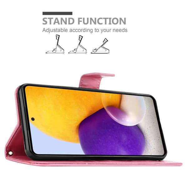 Samsung Galaxy A73 5G Skal Fodral i blomdesign Mobilskydd Case Cover med magnetisk stängning, ståfunktion och kortplatser