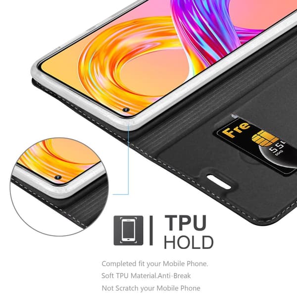 Realme 8 4G / 8 PRO Suojakotelo Suojakuori Lompakkokotelo Matkapuhelinkotelo jossa magneettisuljenta, jalusta-toiminto ja korttitasku