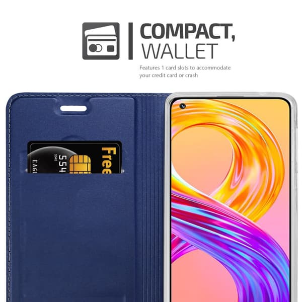Realme 8 4G / 8 PRO Suojakotelo Suojakuori Lompakkokotelo Matkapuhelinkotelo jossa magneettisuljenta, jalusta-toiminto ja korttitasku
