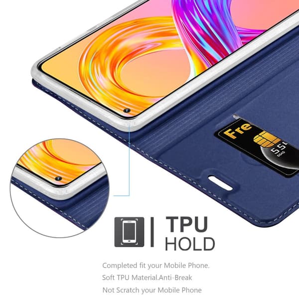 Realme 8 4G / 8 PRO Suojakotelo Suojakuori Lompakkokotelo Matkapuhelinkotelo jossa magneettisuljenta, jalusta-toiminto ja korttitasku