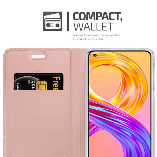 Realme 8 4G / 8 PRO Suojakotelo Suojakuori Lompakkokotelo Matkapuhelinkotelo jossa magneettisuljenta, jalusta-toiminto ja korttitasku