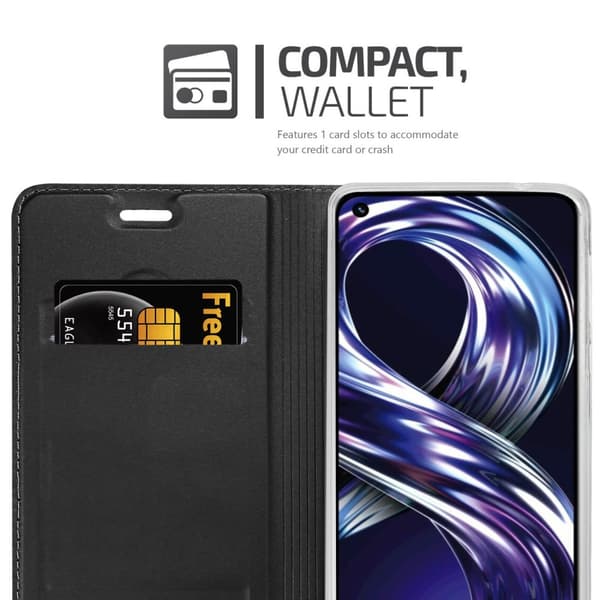 Realme 8i / Narzo 50 4G Suojakotelo Suojakuori Lompakkokotelo Matkapuhelinkotelo jossa magneettisuljenta, jalusta-toiminto ja korttitasku