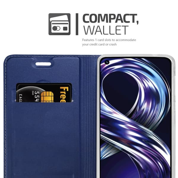 Realme 8i / Narzo 50 4G Suojakotelo Suojakuori Lompakkokotelo Matkapuhelinkotelo jossa magneettisuljenta, jalusta-toiminto ja korttitasku