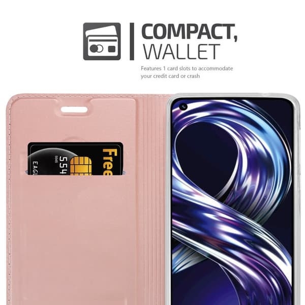 Realme 8i / Narzo 50 4G Suojakotelo Suojakuori Lompakkokotelo Matkapuhelinkotelo jossa magneettisuljenta, jalusta-toiminto ja korttitasku